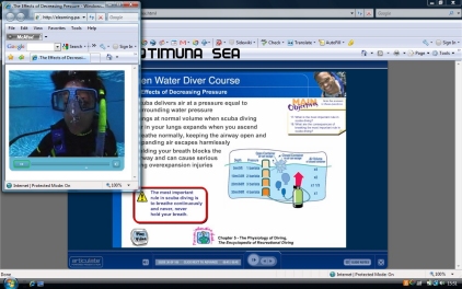 PADI Open Water eLearning screenshot