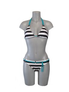 Aguaclara Marine Stripes Triangle Top & Scoop Bottom